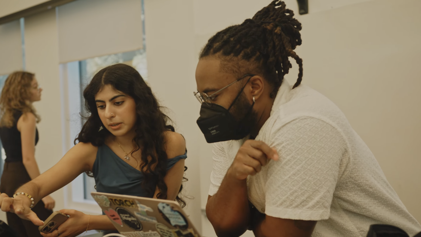 KB Brookins presents at a writing workshop on cash bail