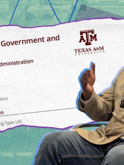 Banner image of Dr. Bright and a screenshot of the header of Dr. Bright's syllabus for the canceled course.