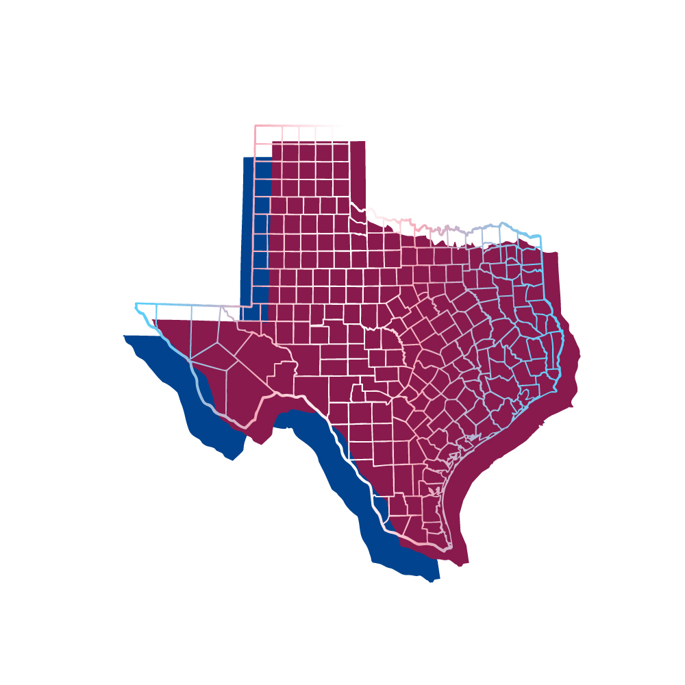 image of a map of texas