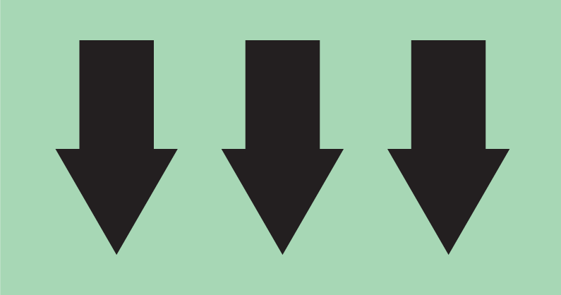 Arrows pointing down