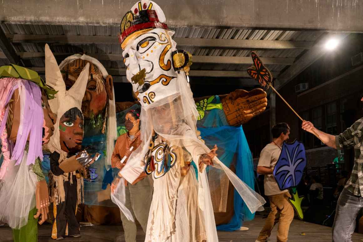 Giant puppets whirl in Houston
