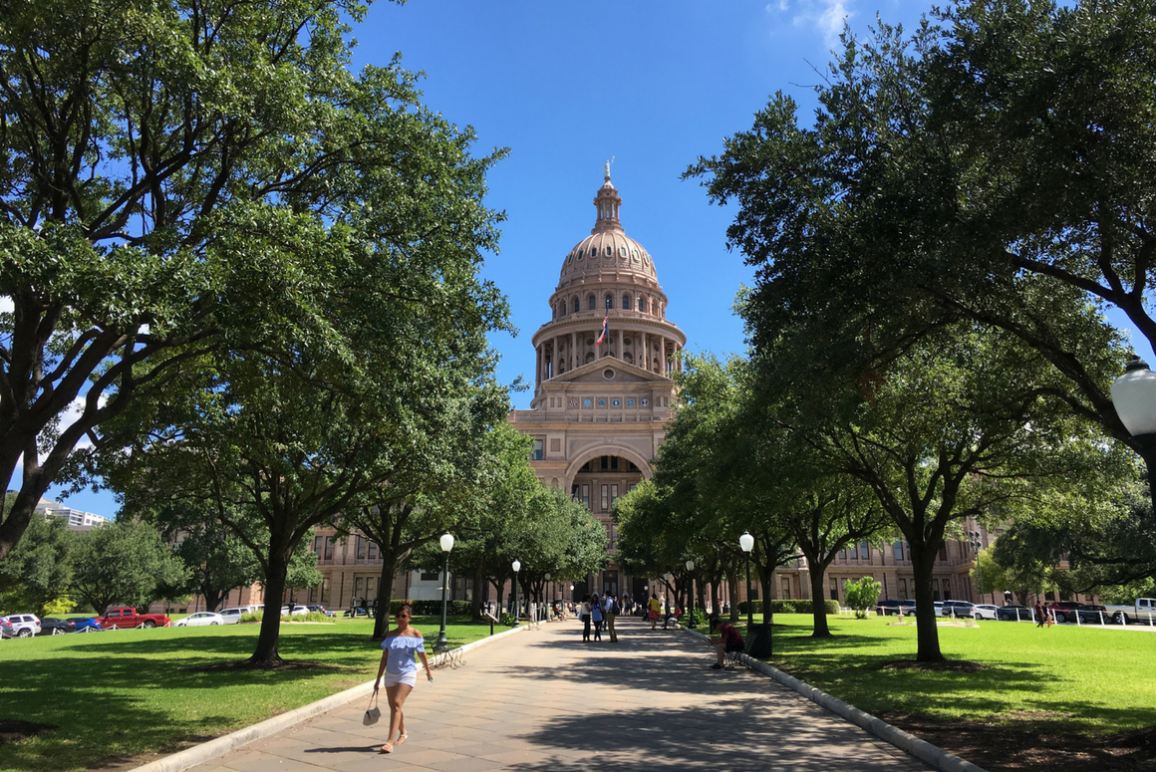 Texas Capitol front lawn