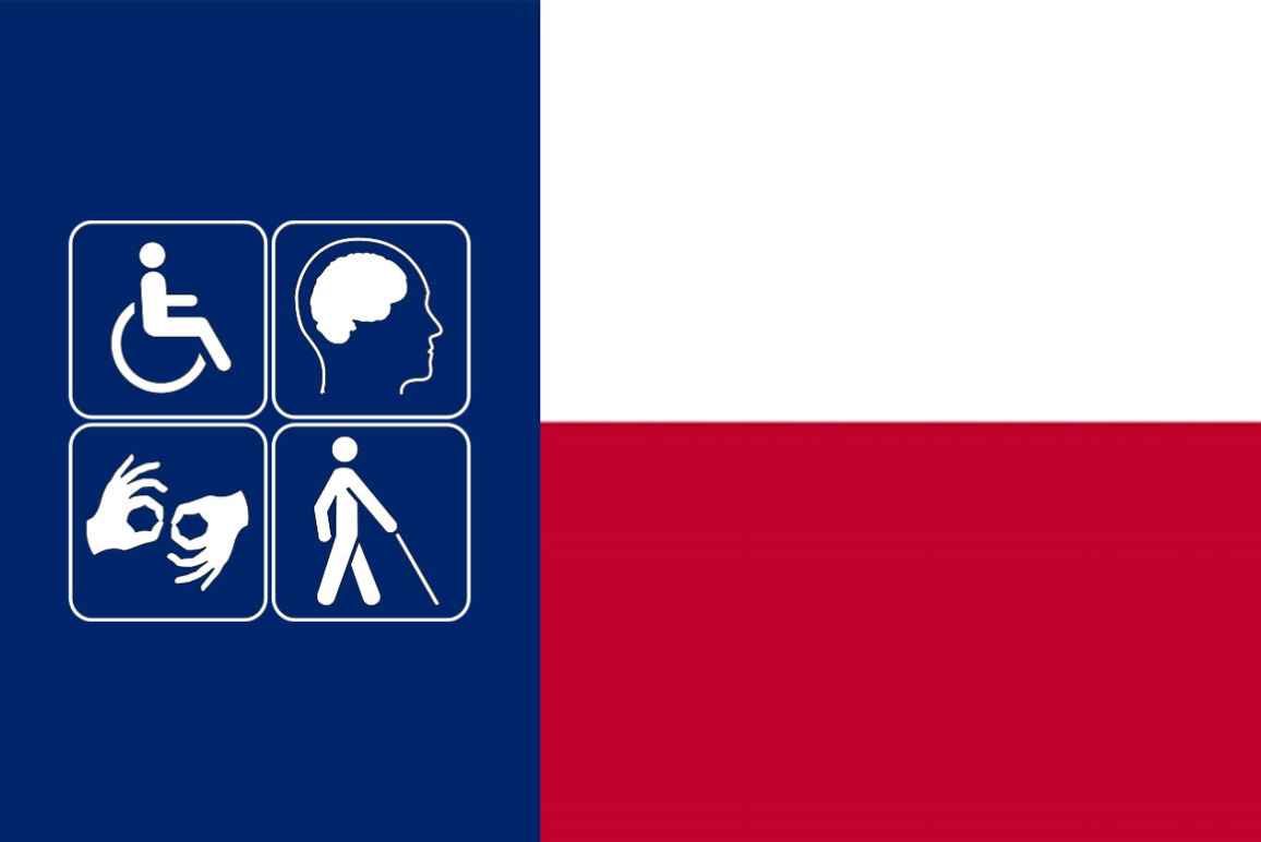 Disability pride month + Texas state flag