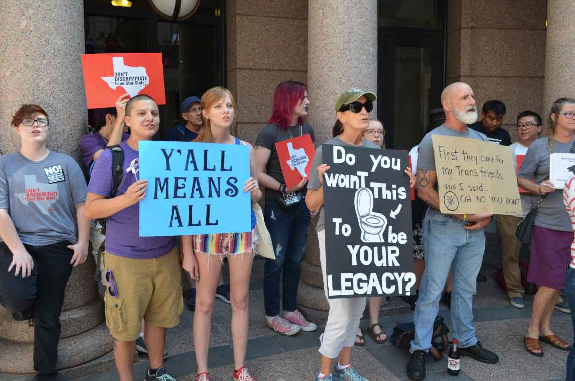 Protest rally against anti-trans legislation at the Capitol