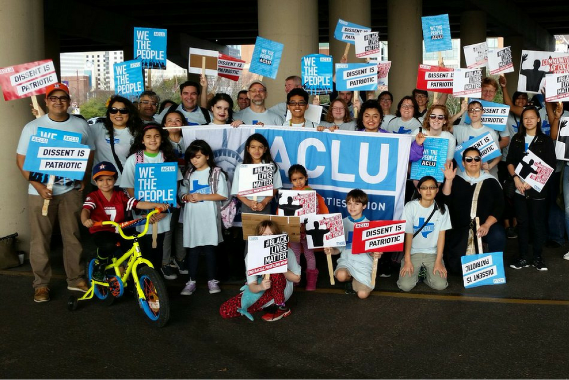 ACLU of Texas supporters at MLK parade in Houston
