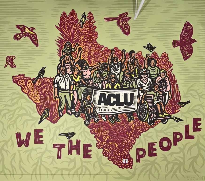 "We The People" mural by Kill Joy and Rebo of Kitchen Table Puppets and Press