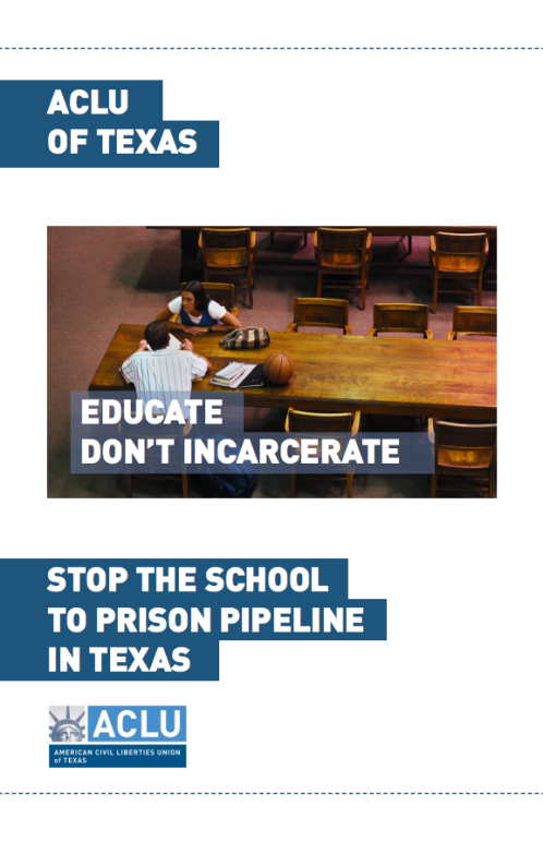 Cover of stop the school to prison pipeline booklet