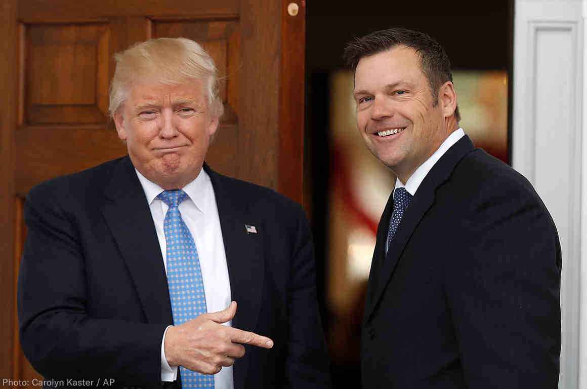 Trump and Kobach voting commission