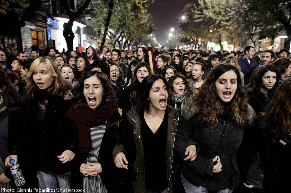 students protest