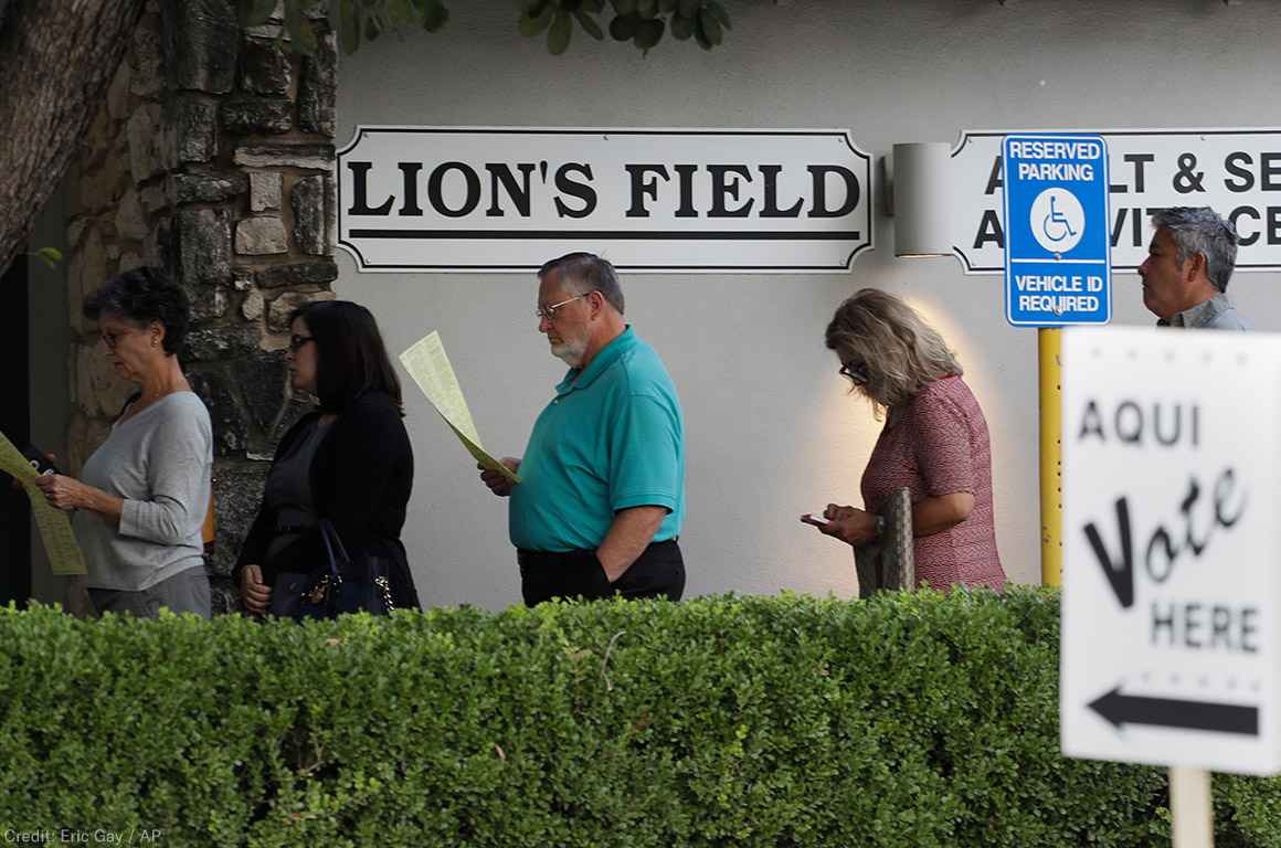 Voting Line in Texas