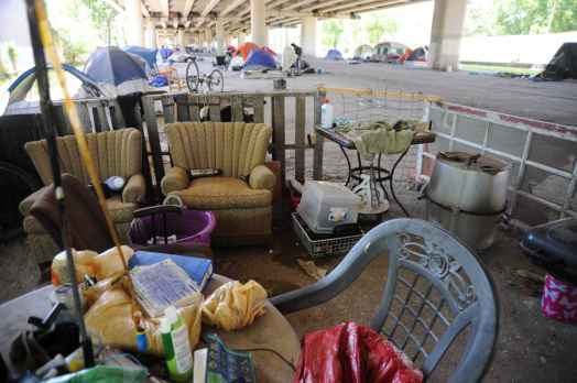 Houston Homeless Encampment photo by Burnell McCray