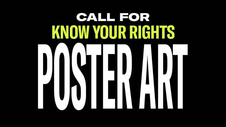 Call for Know Your Rights poster art
