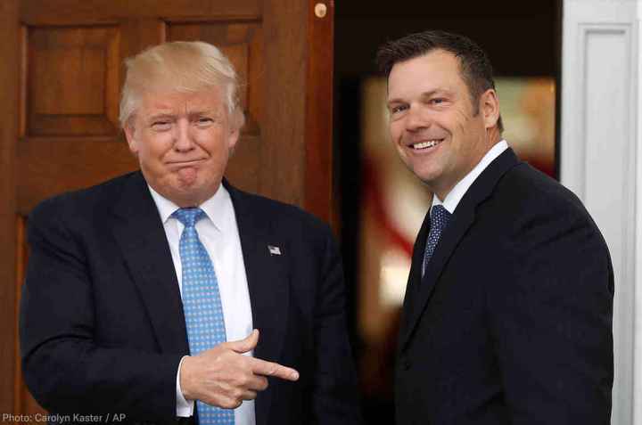 Trump and Kobach voting commission