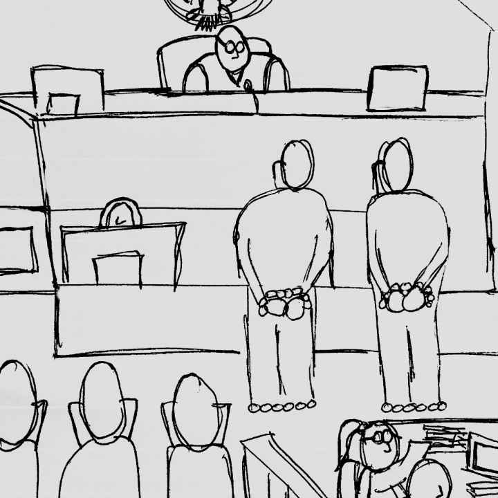 Courtroom sketch