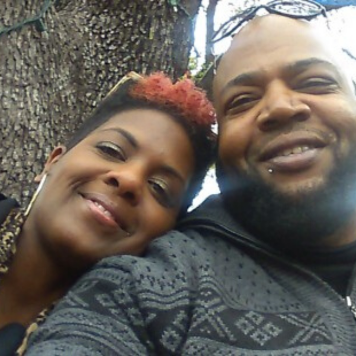 Photo of Lewis Conway, Jr. with his wife in San Antonio
