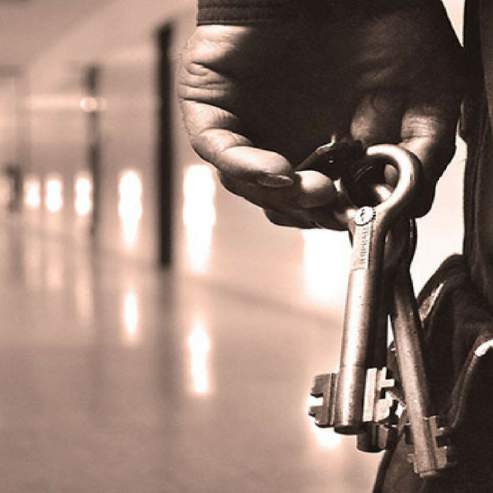 Jailer holding cell keys