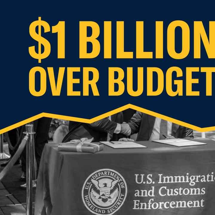 ICE is $1 billion over budget