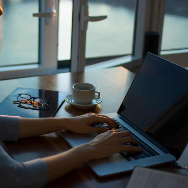 Woman working from home
