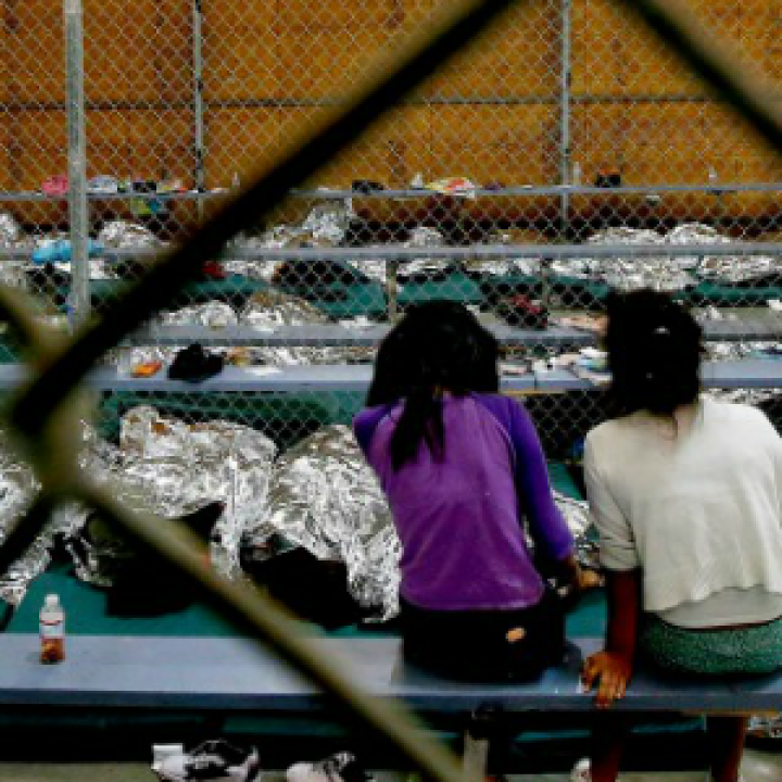 Girls in family detention center