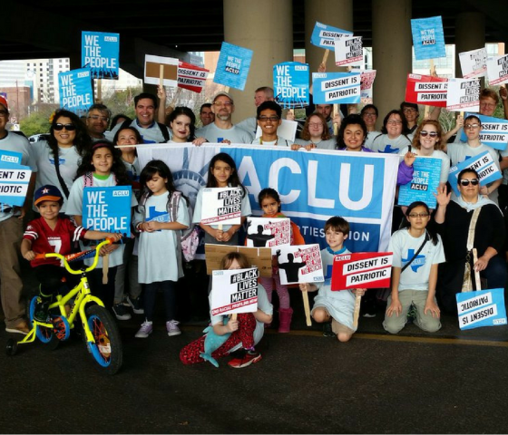 ACLU of Texas supporters at MLK parade in Houston